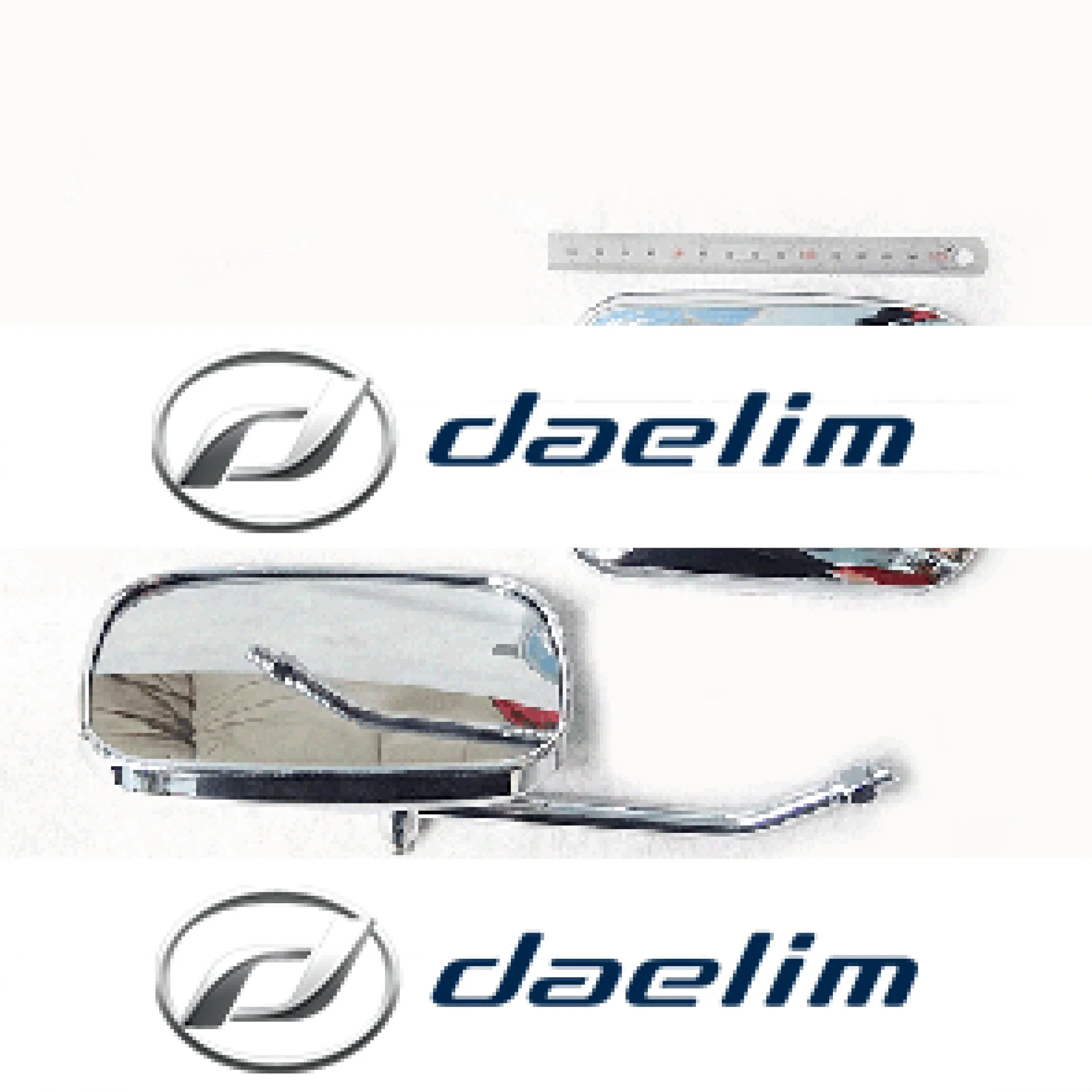 10MM Chrome Rectangle Rearview Mirrors Motorcycle Scooter