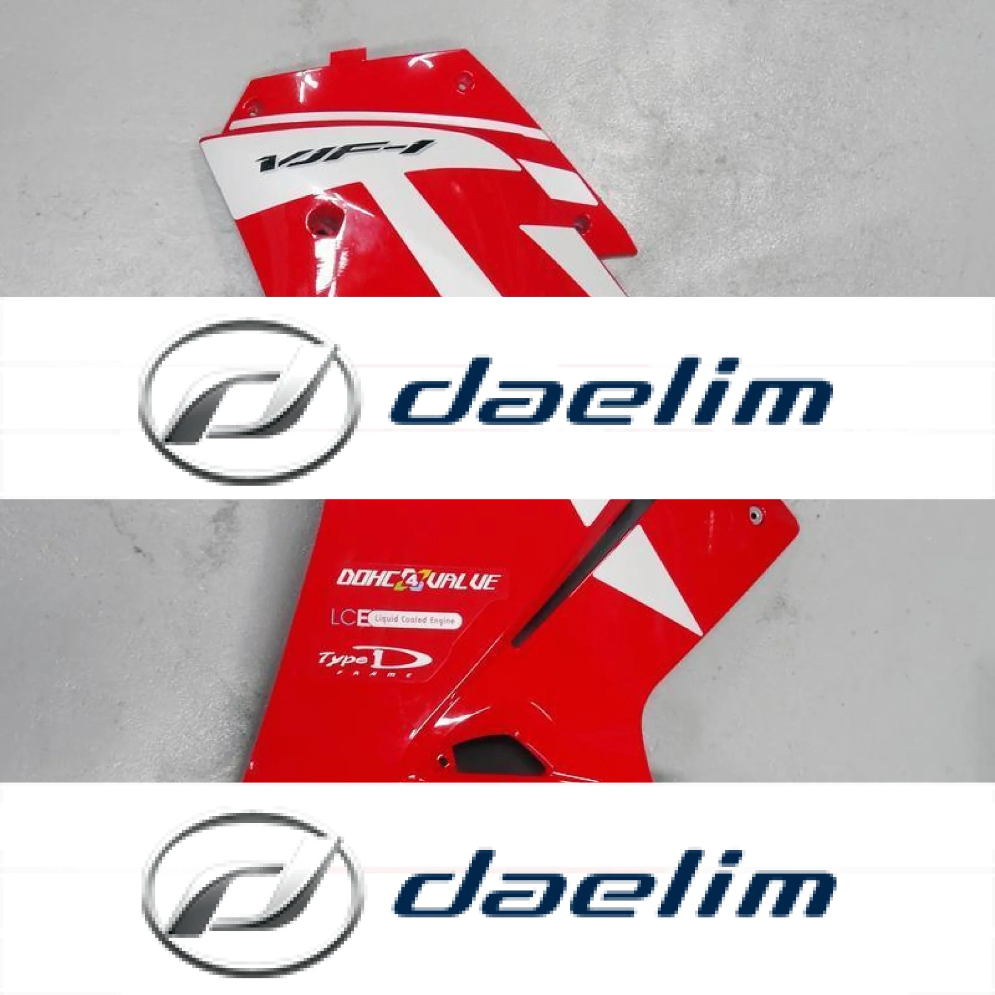 Genuine Lower Left Fairing Cowl Red Newer Daelim VJF 125