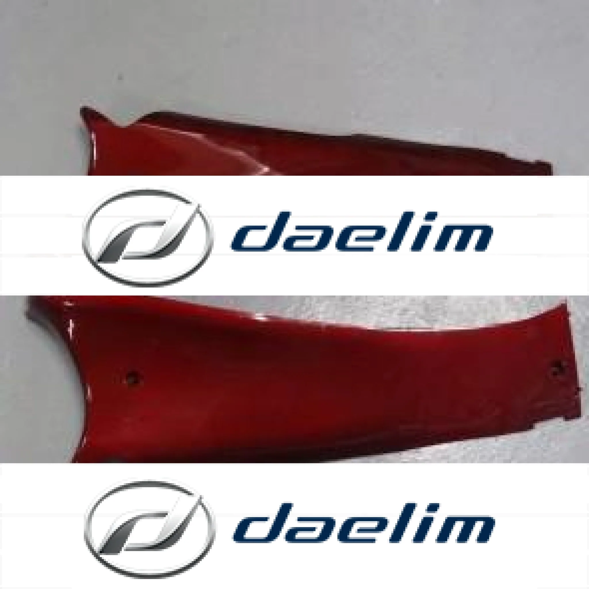 Genuine Lower Side Leg Shield Red Set Daelim SG125 NS125