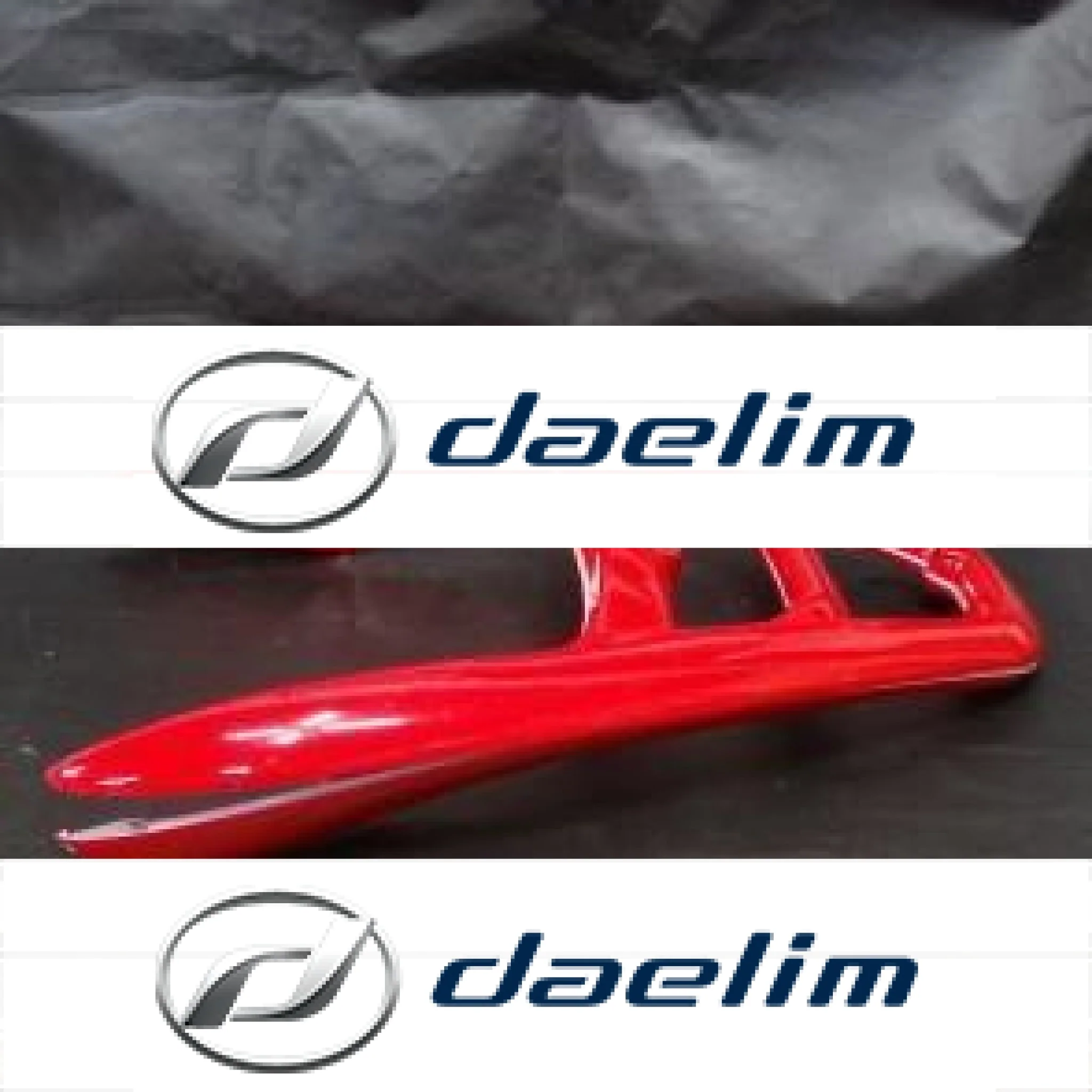 Genuine Rear Rack Upper & Lower Cover Set Red Daelim SH100